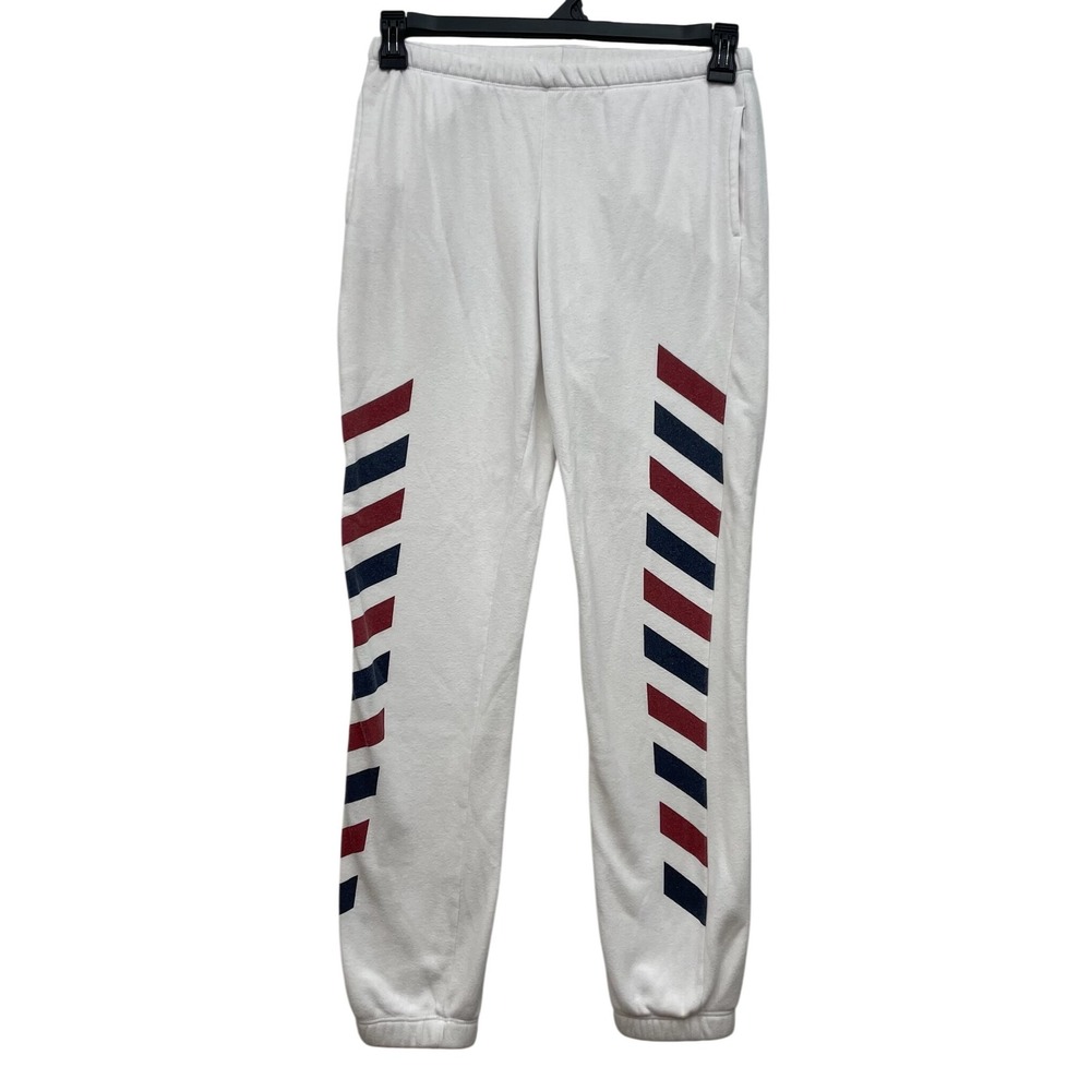 Grayson Threads Apres Ski Joggers XS White Stripe Sweatpants Women